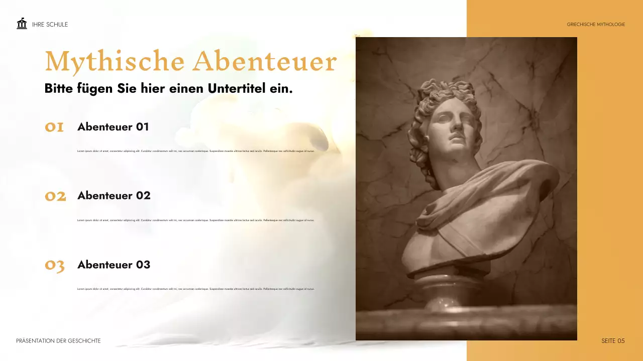 Beige Klassische Mythologie-Klasse Präsentation