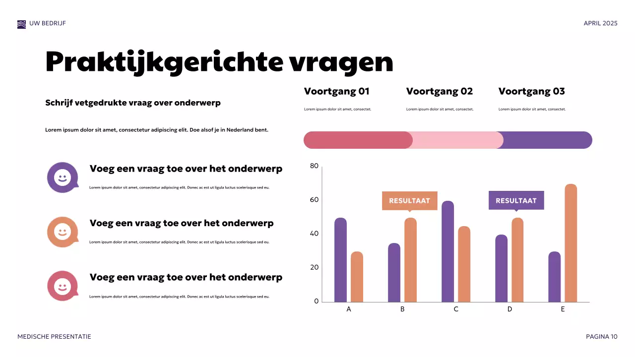 Paarse moderne medische presentatie