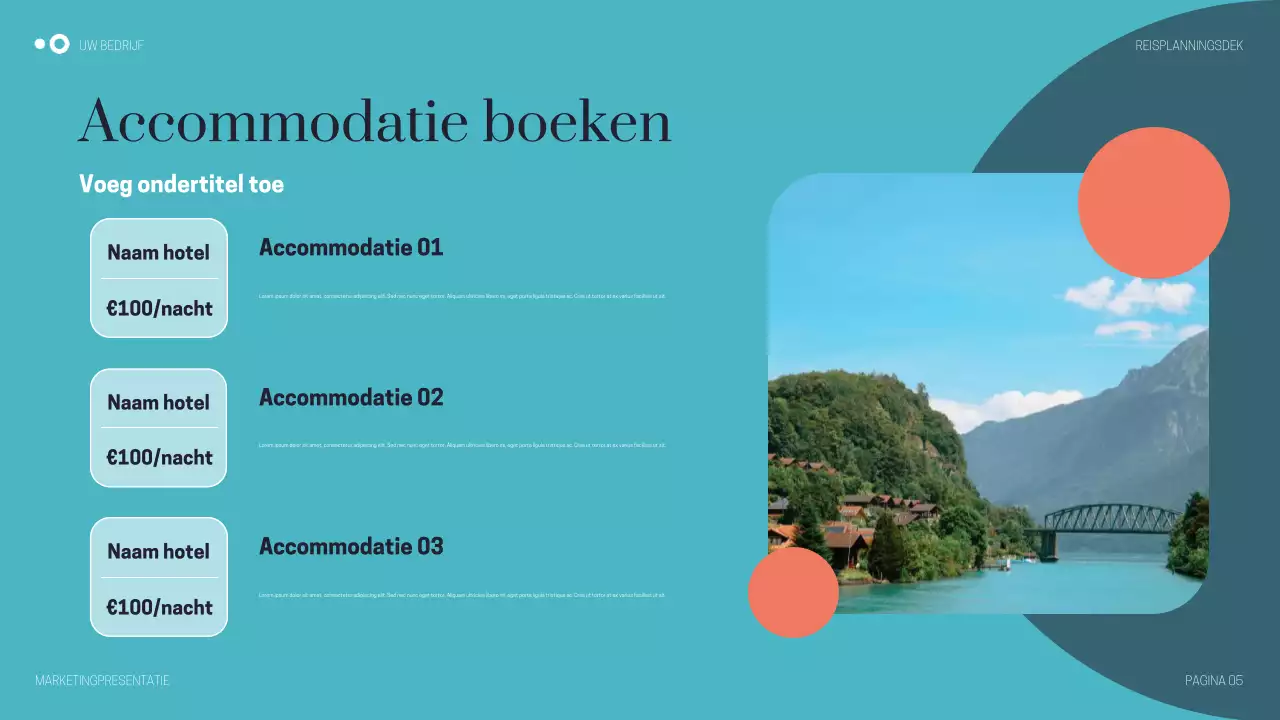 Paarse moderne reispresentatie