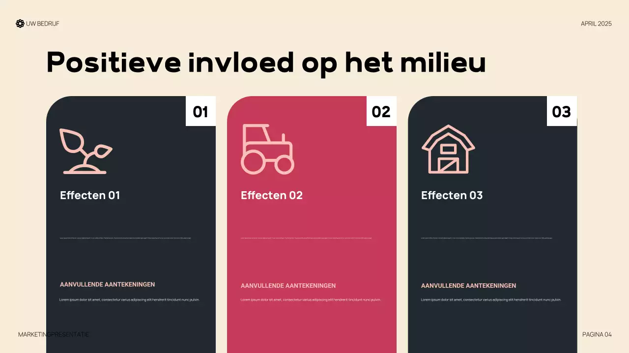 Rode moderne organische presentatie