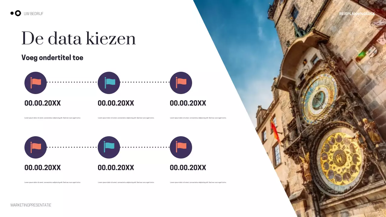 Paarse moderne reispresentatie