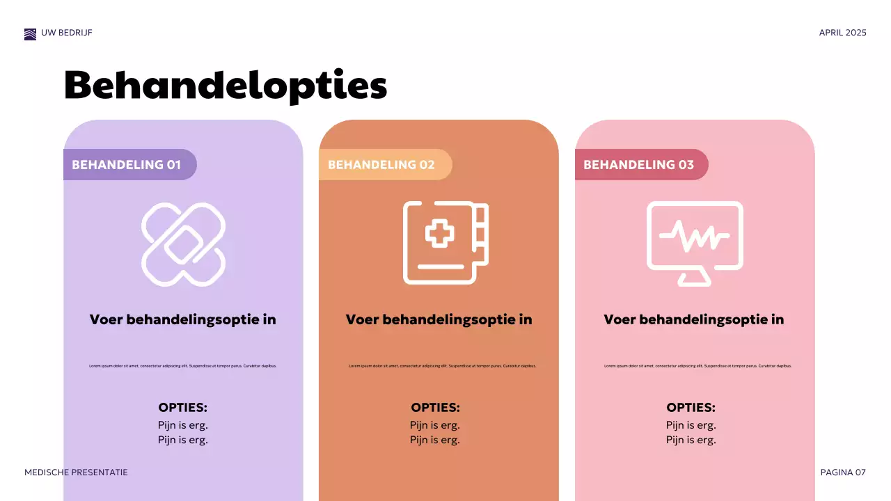 Paarse moderne medische presentatie