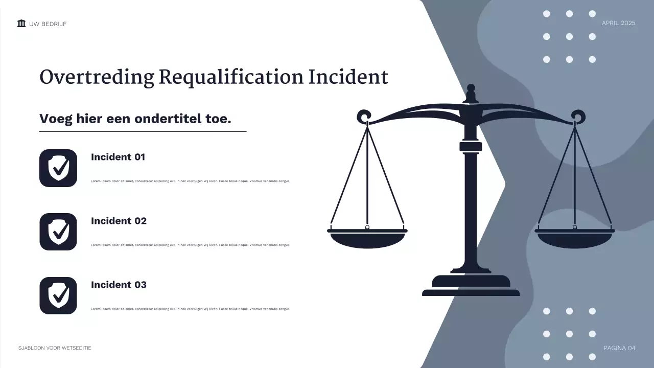 Professionele juridische presentatie van de marine