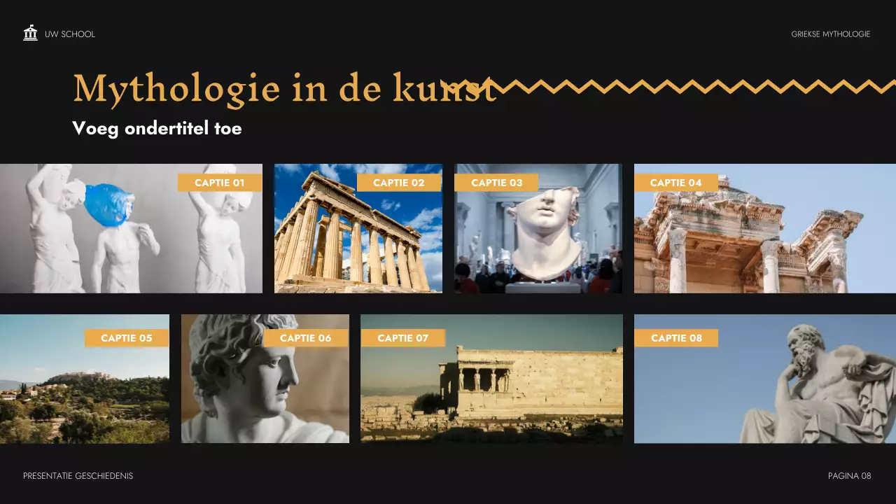 Beige Klassieke Mythologie Klaspresentatie