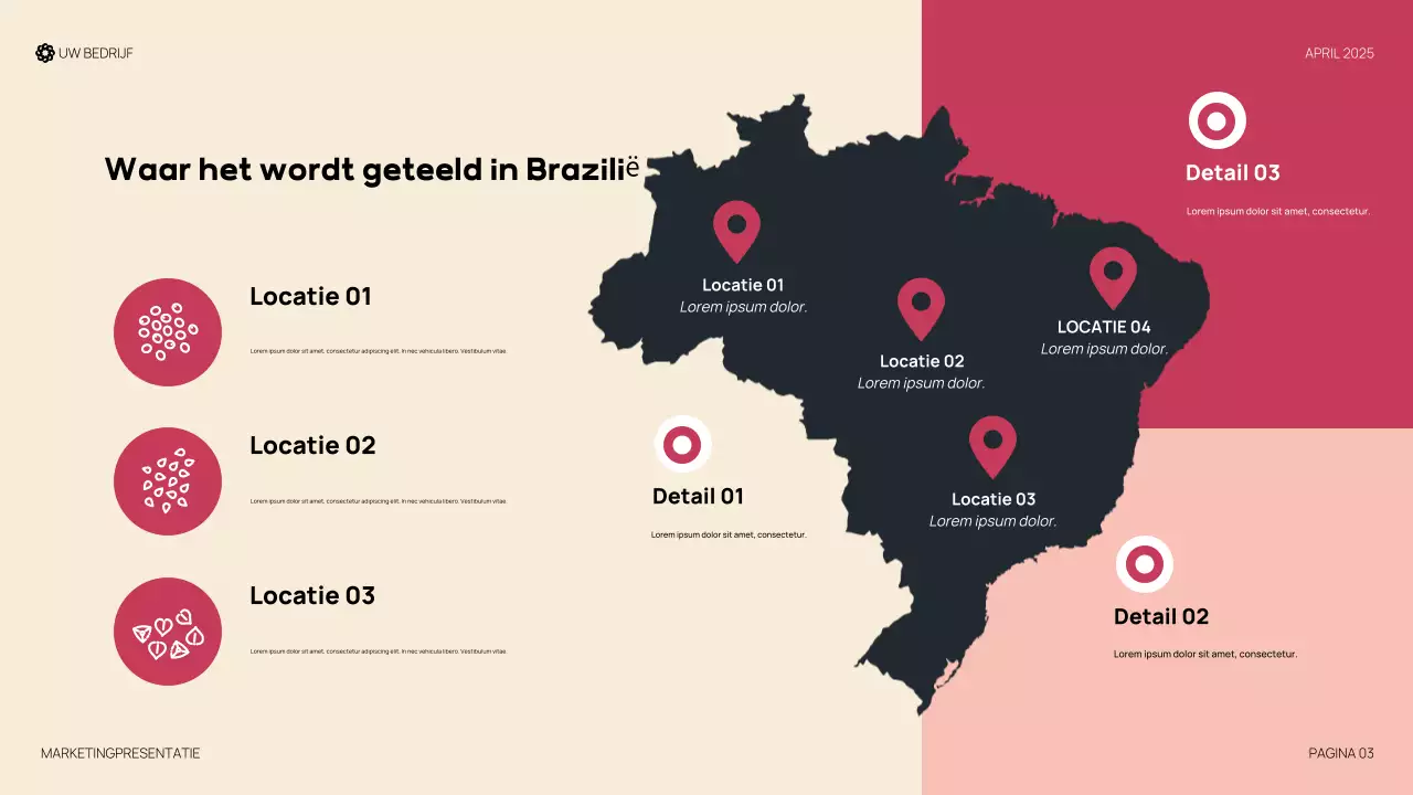 Rode moderne organische presentatie