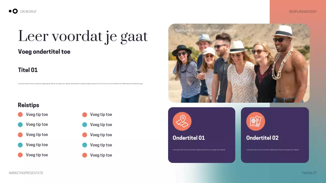 Paarse moderne reispresentatie
