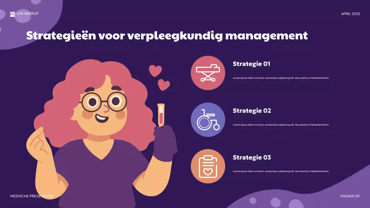 Paarse moderne medische presentatie