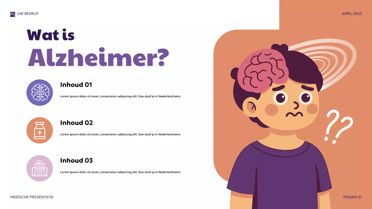 Paarse moderne medische presentatie