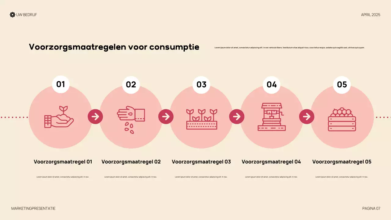 Rode moderne organische presentatie