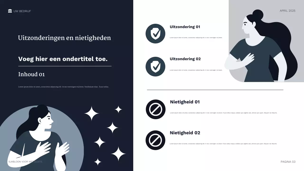 Professionele juridische presentatie van de marine