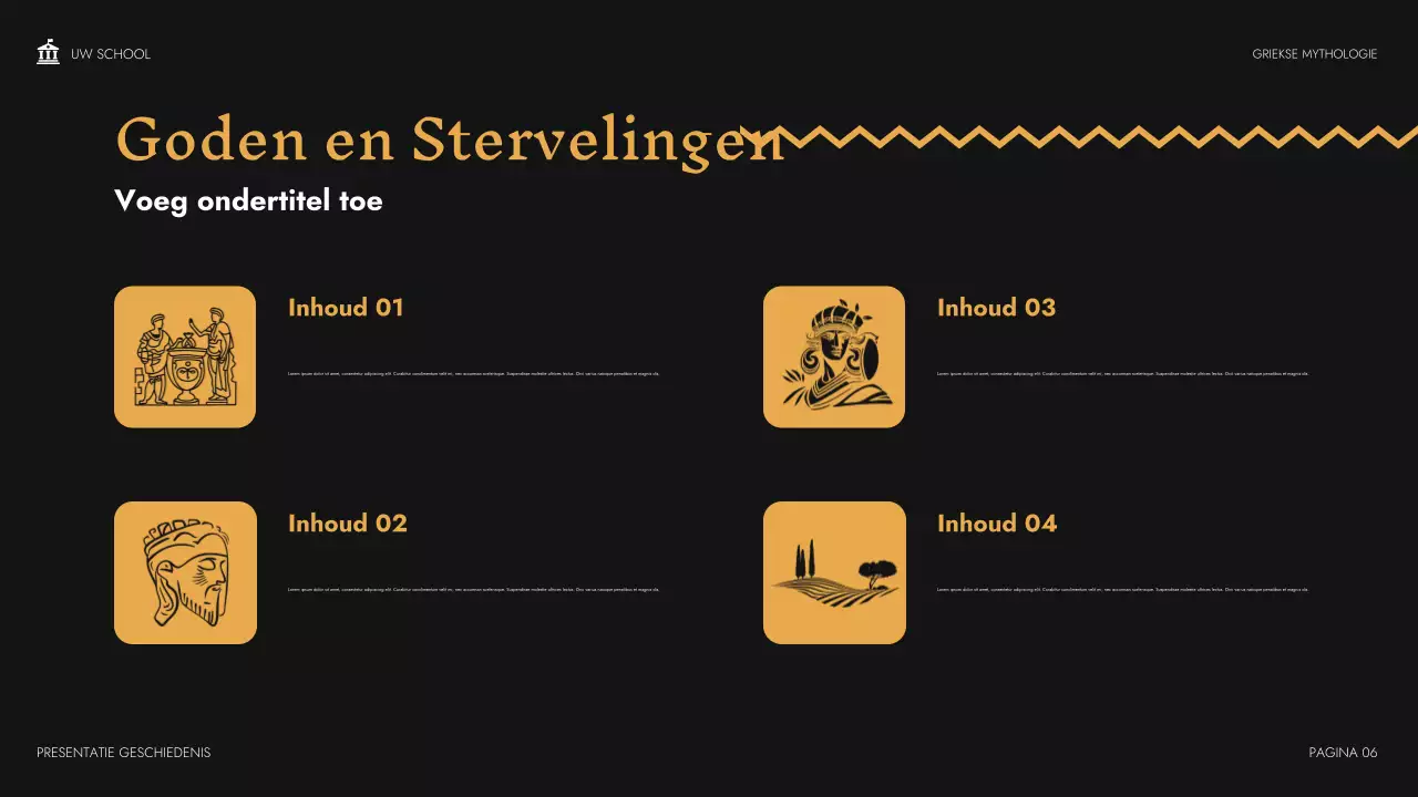 Beige Klassieke Mythologie Klaspresentatie