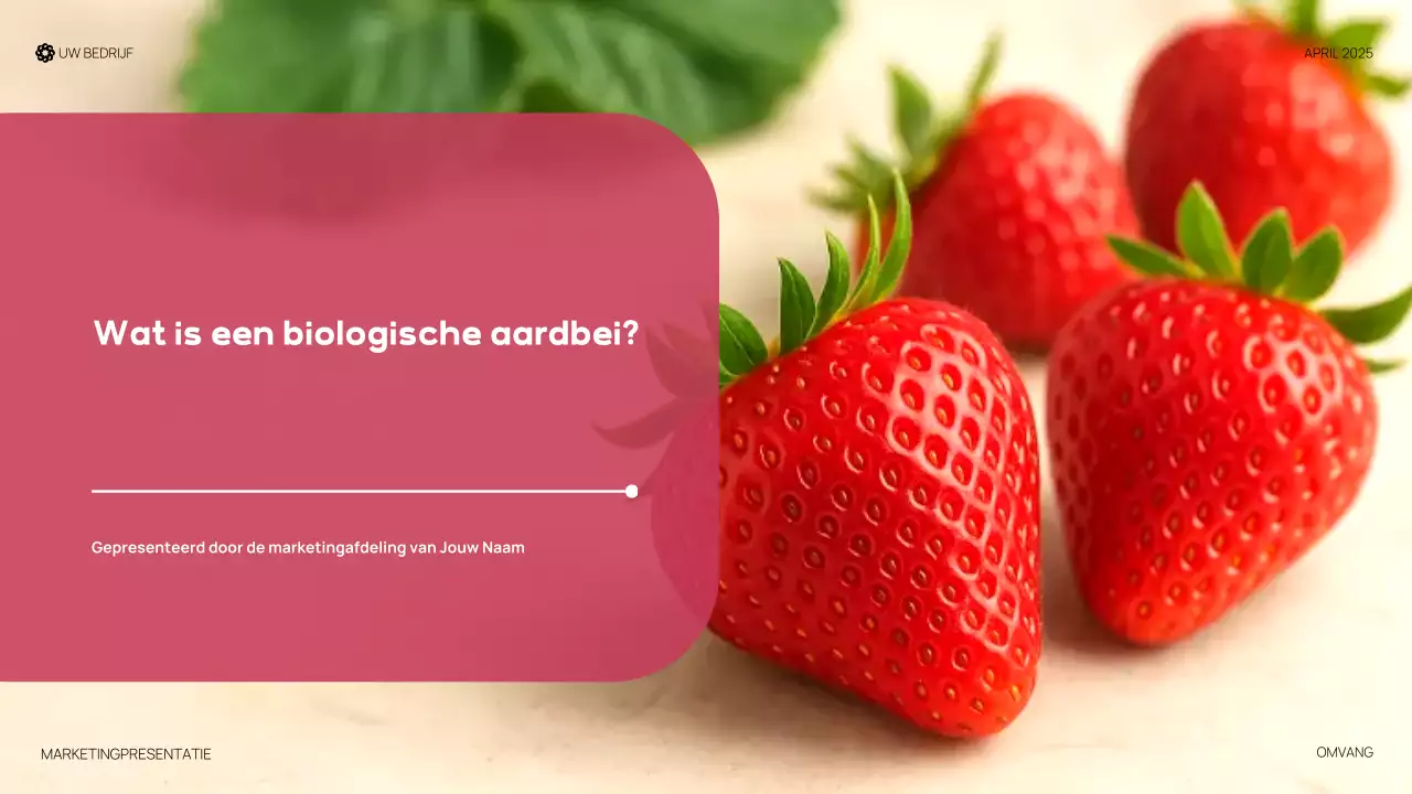 Rode moderne organische presentatie