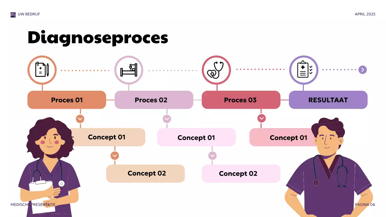 Paarse moderne medische presentatie