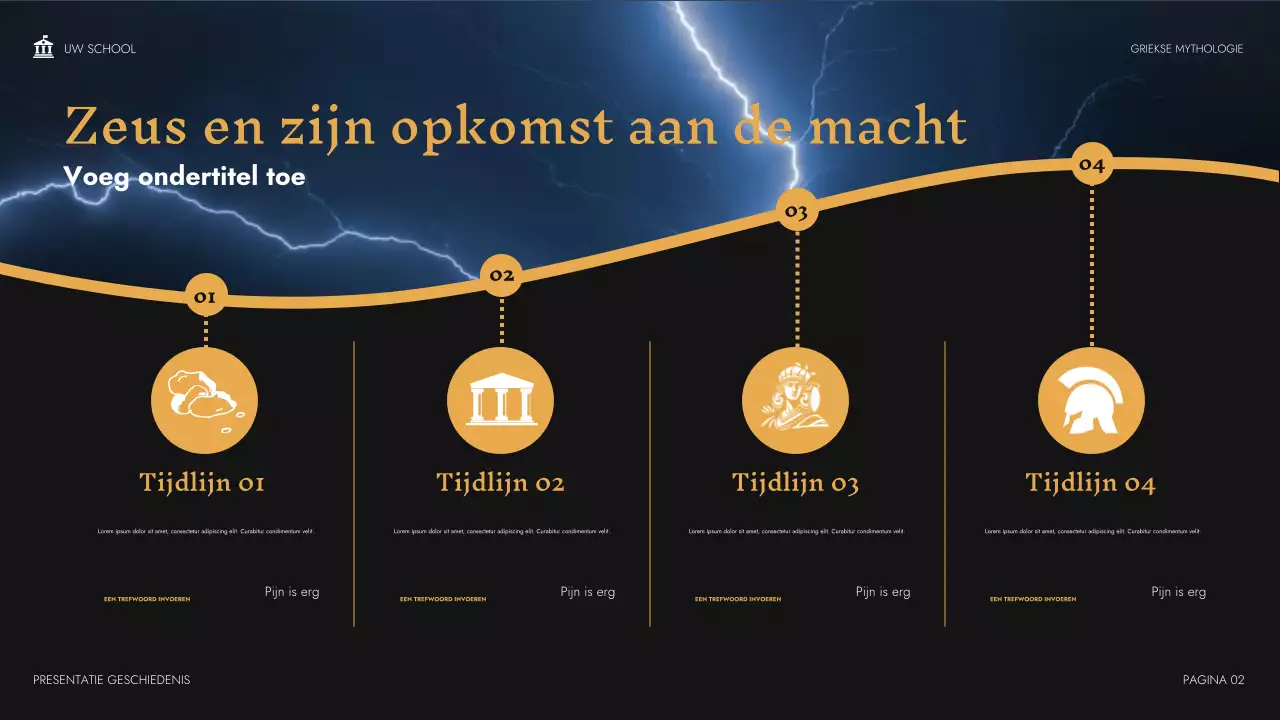 Beige Klassieke Mythologie Klaspresentatie