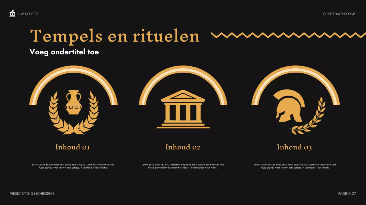 Beige Klassieke Mythologie Klaspresentatie