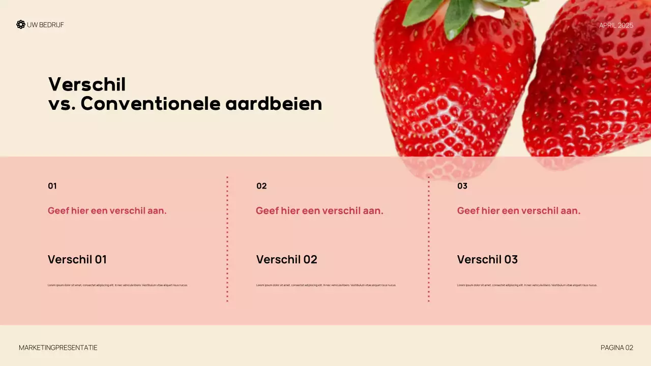 Rode moderne organische presentatie