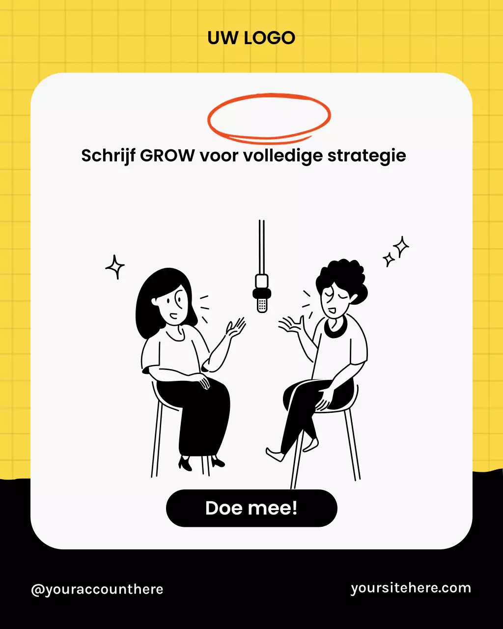 Gele Minimal Creator-gids voor sociale media