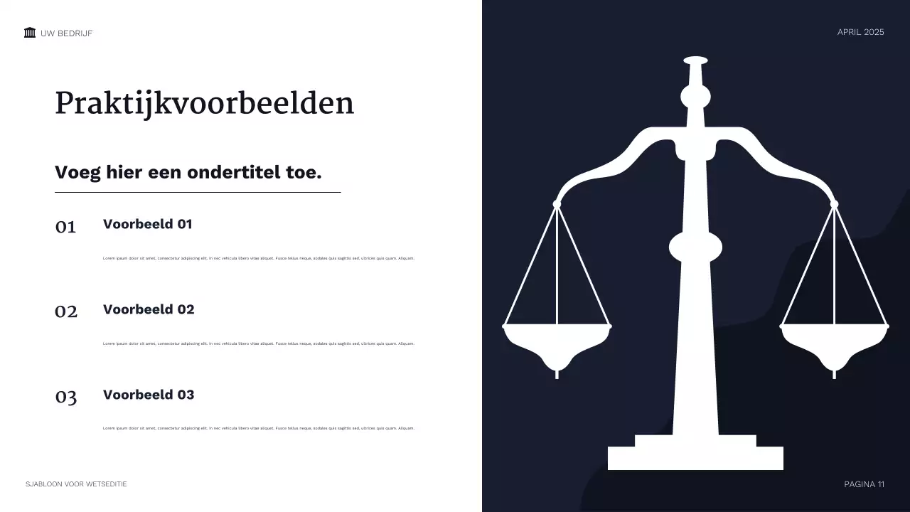 Professionele juridische presentatie van de marine