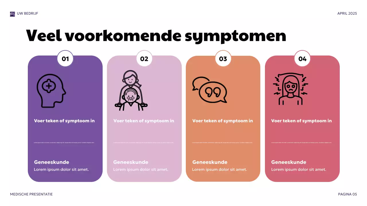 Paarse moderne medische presentatie