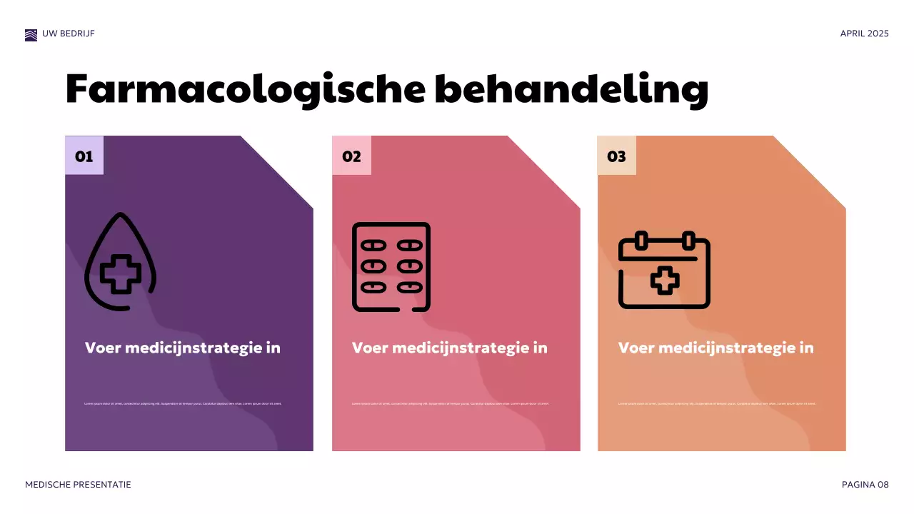 Paarse moderne medische presentatie
