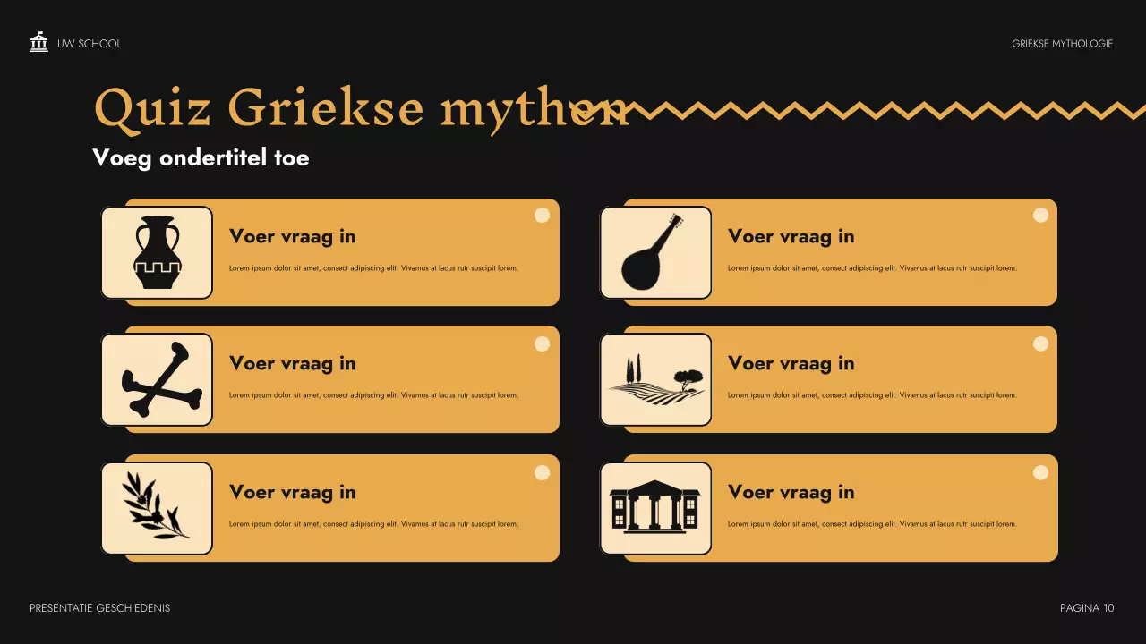Beige Klassieke Mythologie Klaspresentatie