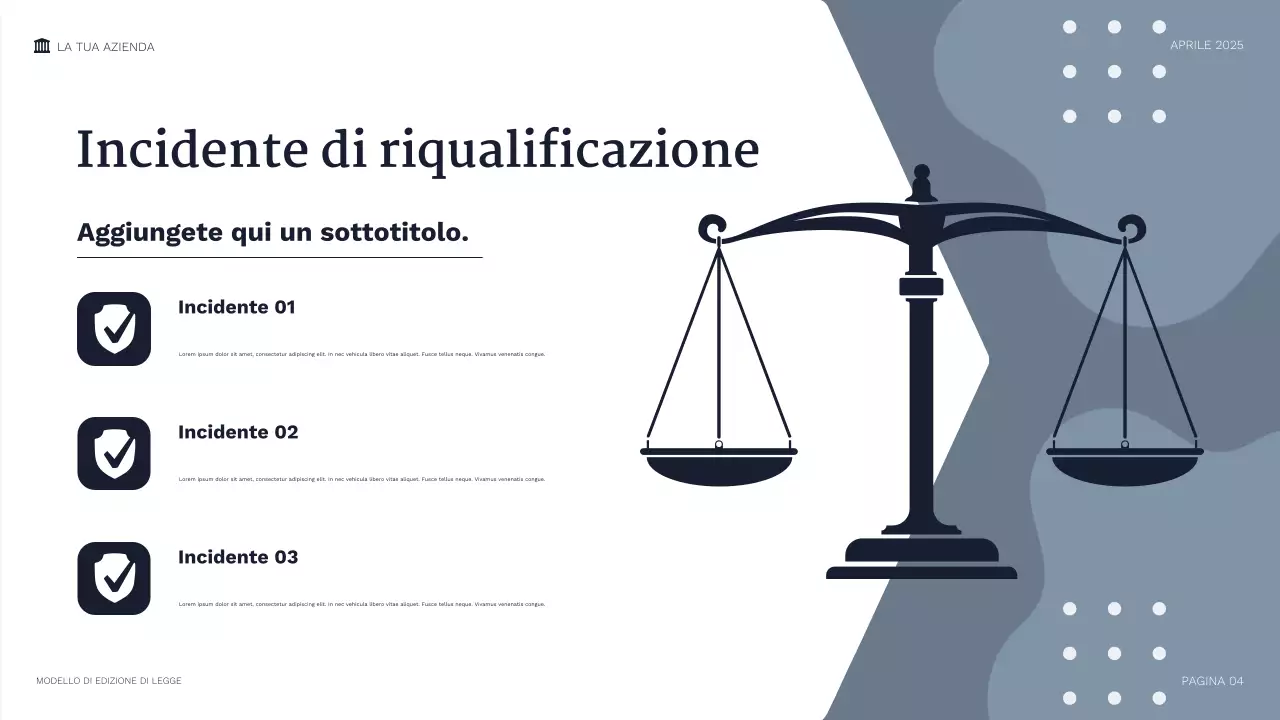 Presentazione legale professionale della Marina