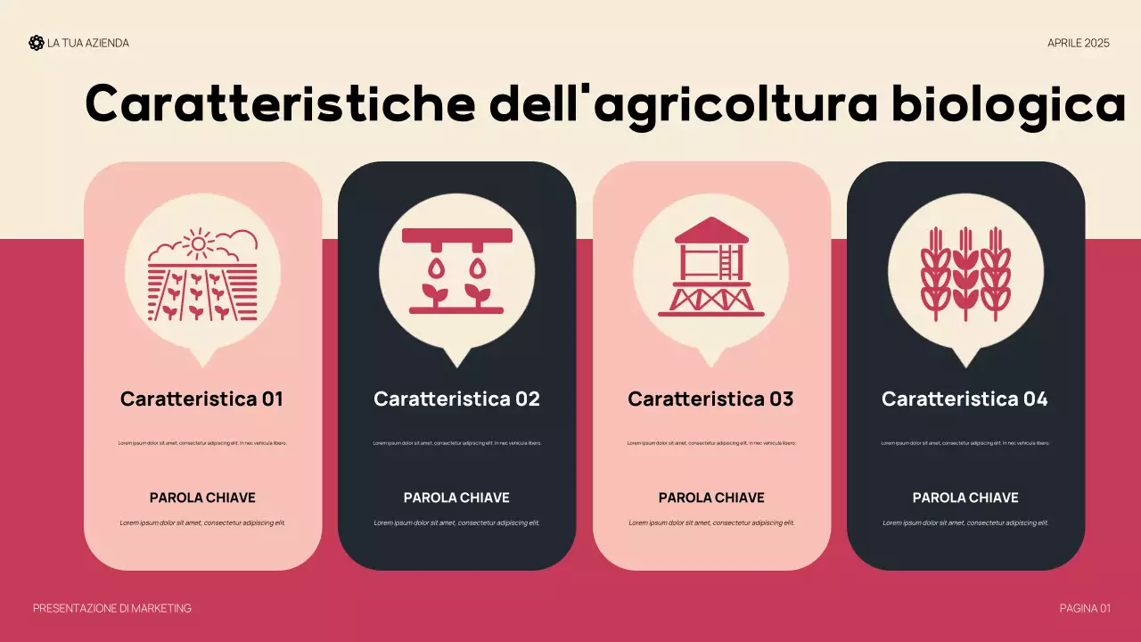 Presentazione organica moderna rossa