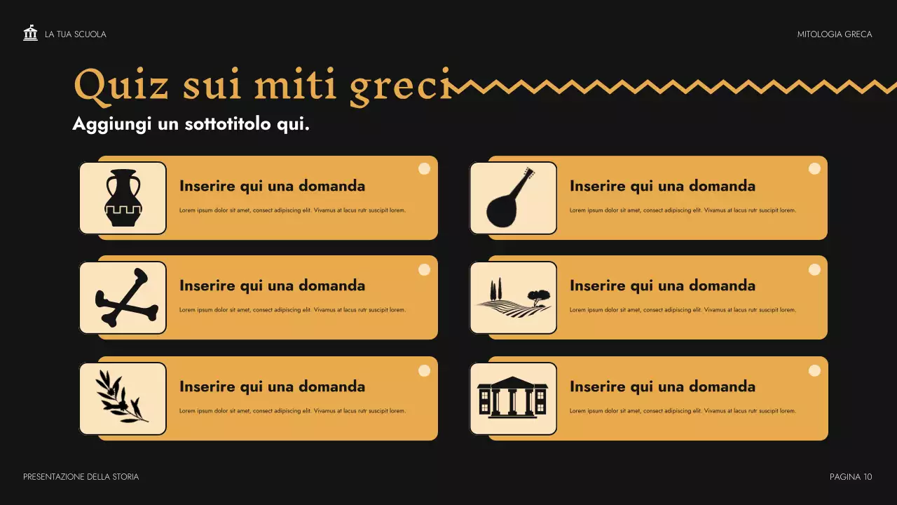 Presentazione del corso di mitologia classica beige