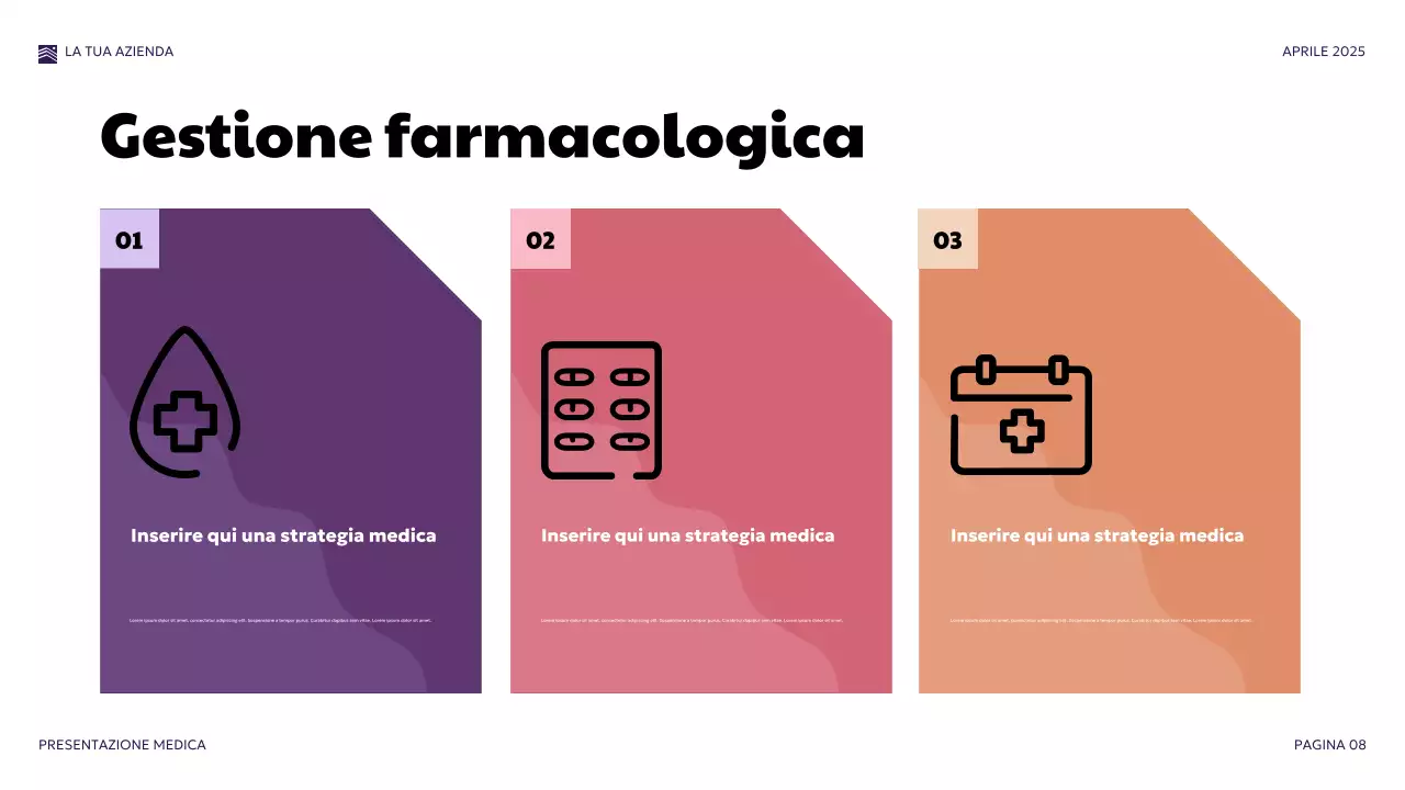 Presentazione medica moderna viola