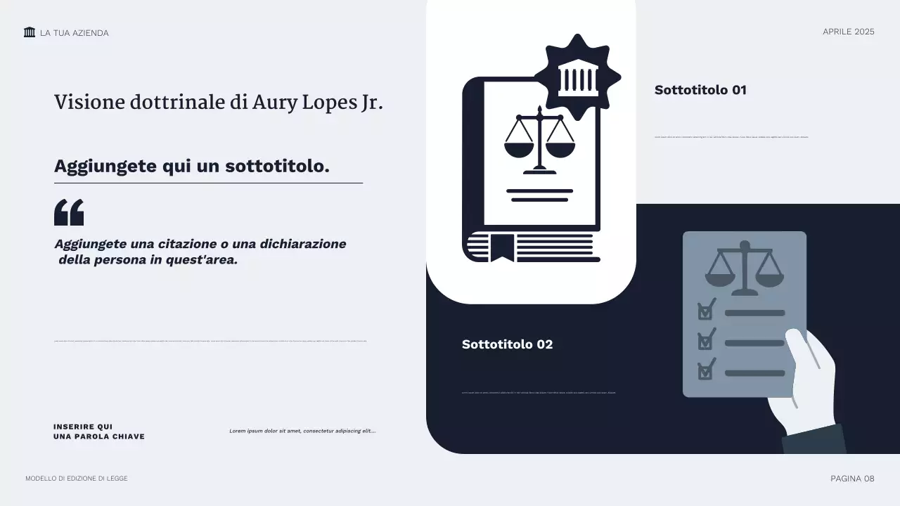 Presentazione legale professionale della Marina