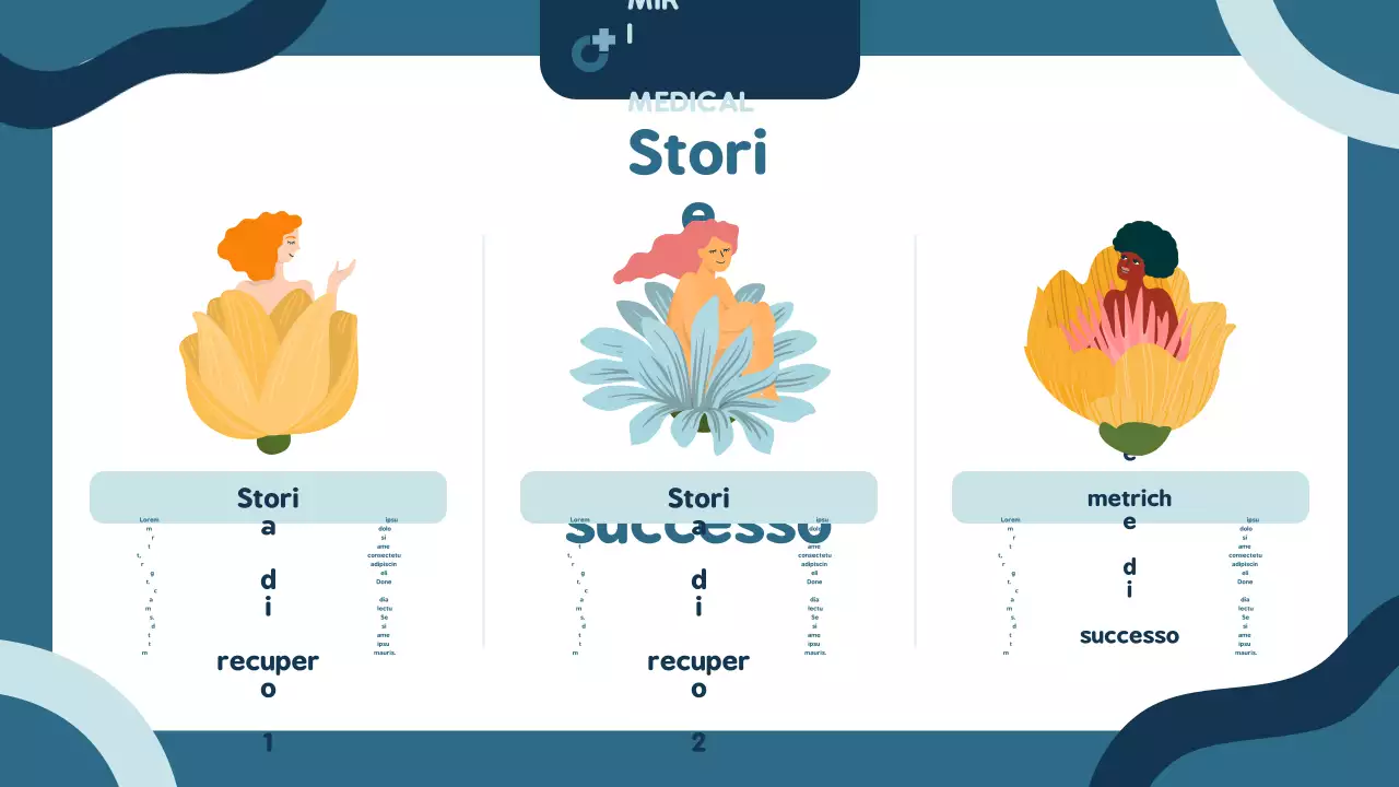 Presentazione dell'annuncio sulla dipendenza moderna blu