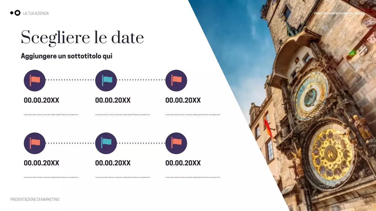 Presentazione di viaggio moderna viola