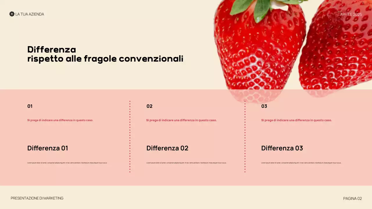 Presentazione organica moderna rossa