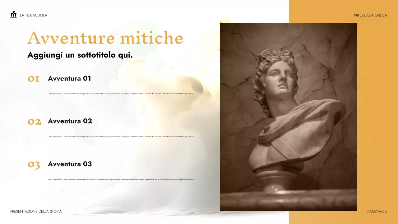 Presentazione del corso di mitologia classica beige