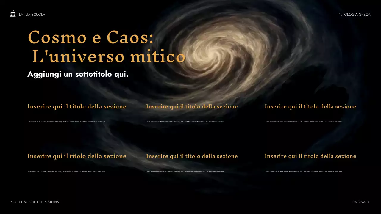 Presentazione del corso di mitologia classica beige