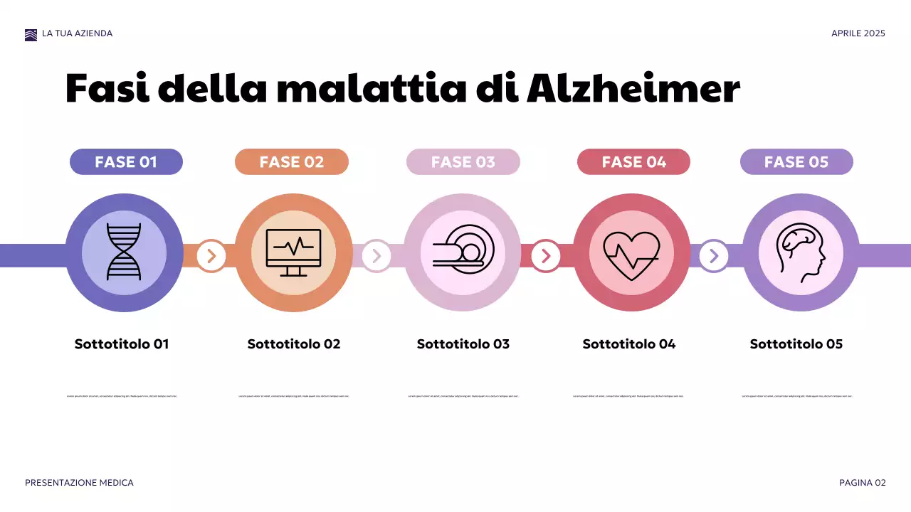 Presentazione medica moderna viola