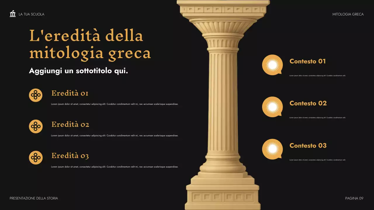 Presentazione del corso di mitologia classica beige