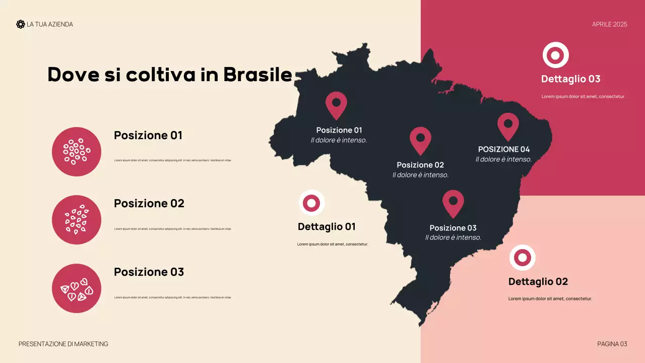 Presentazione organica moderna rossa