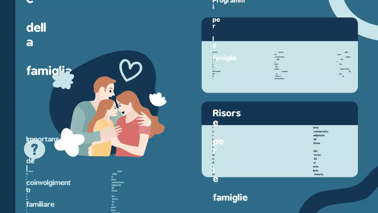 Presentazione dell'annuncio sulla dipendenza moderna blu