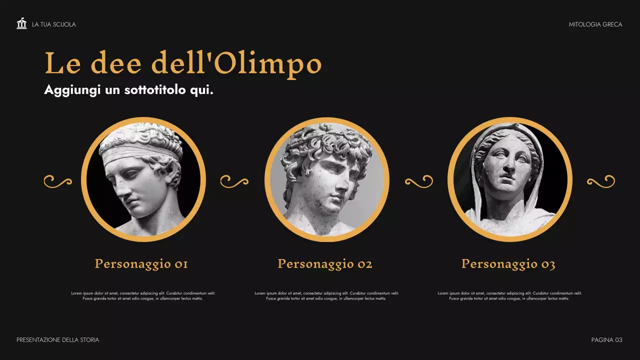 Presentazione del corso di mitologia classica beige