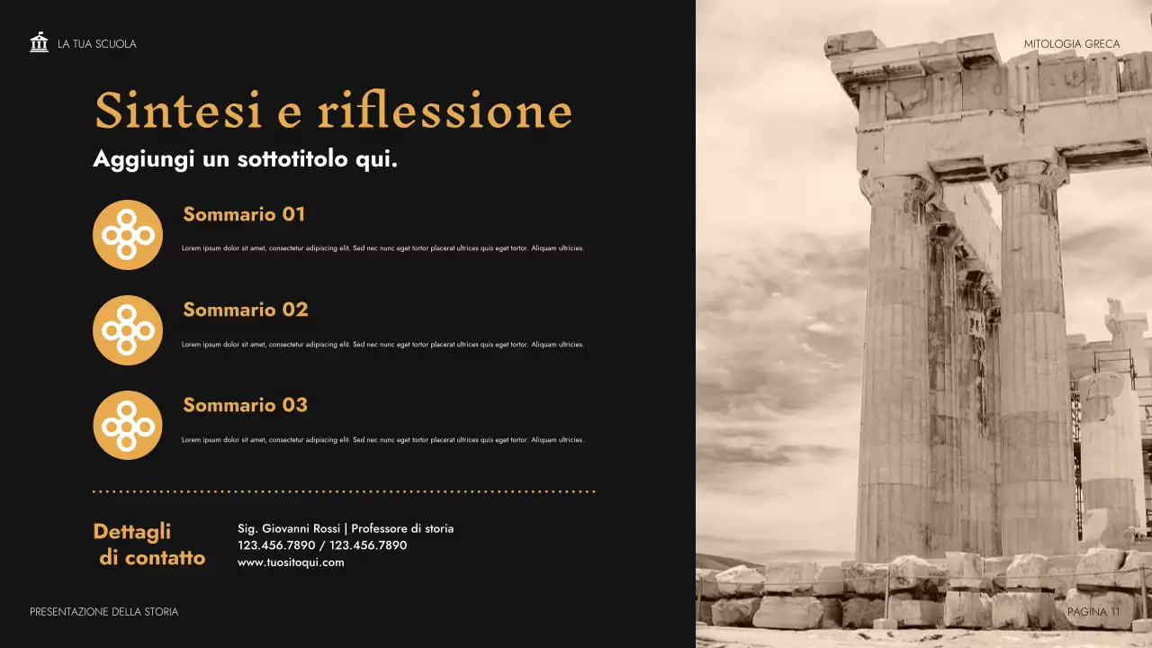 Presentazione del corso di mitologia classica beige