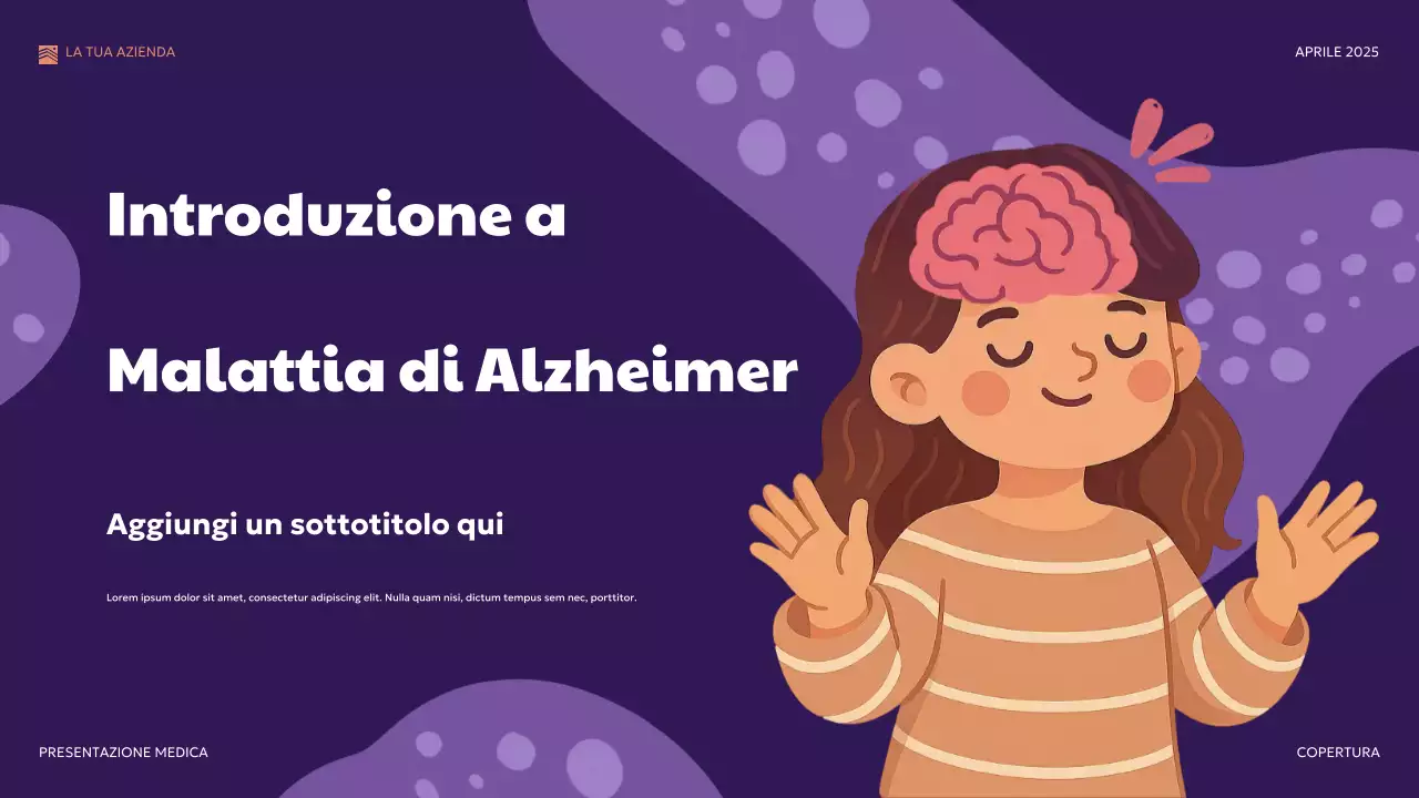 Presentazione medica moderna viola