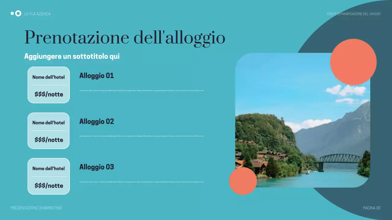 Presentazione di viaggio moderna viola