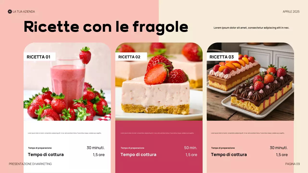 Presentazione organica moderna rossa