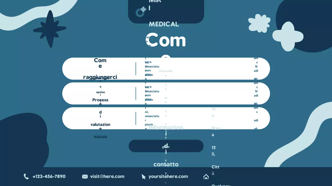 Presentazione dell'annuncio sulla dipendenza moderna blu