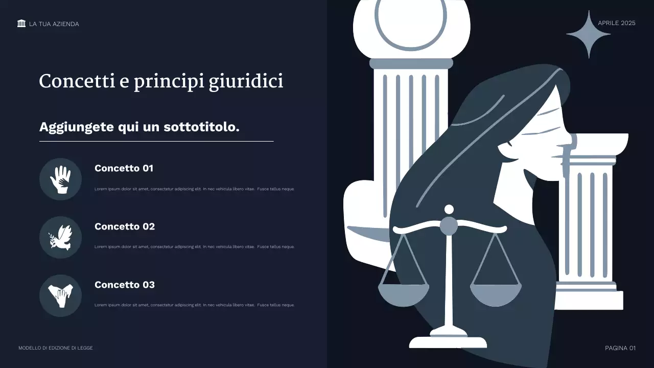 Presentazione legale professionale della Marina