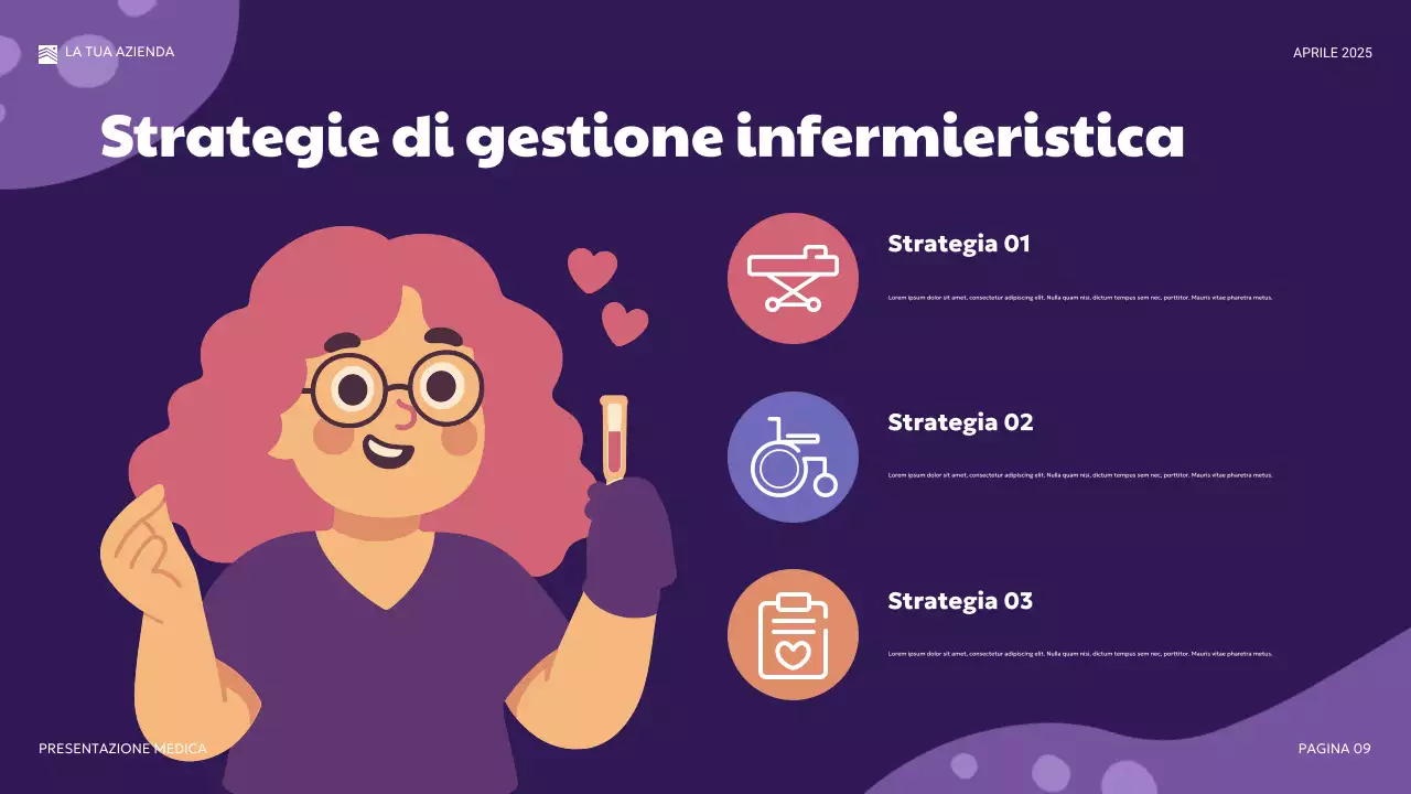 Presentazione medica moderna viola