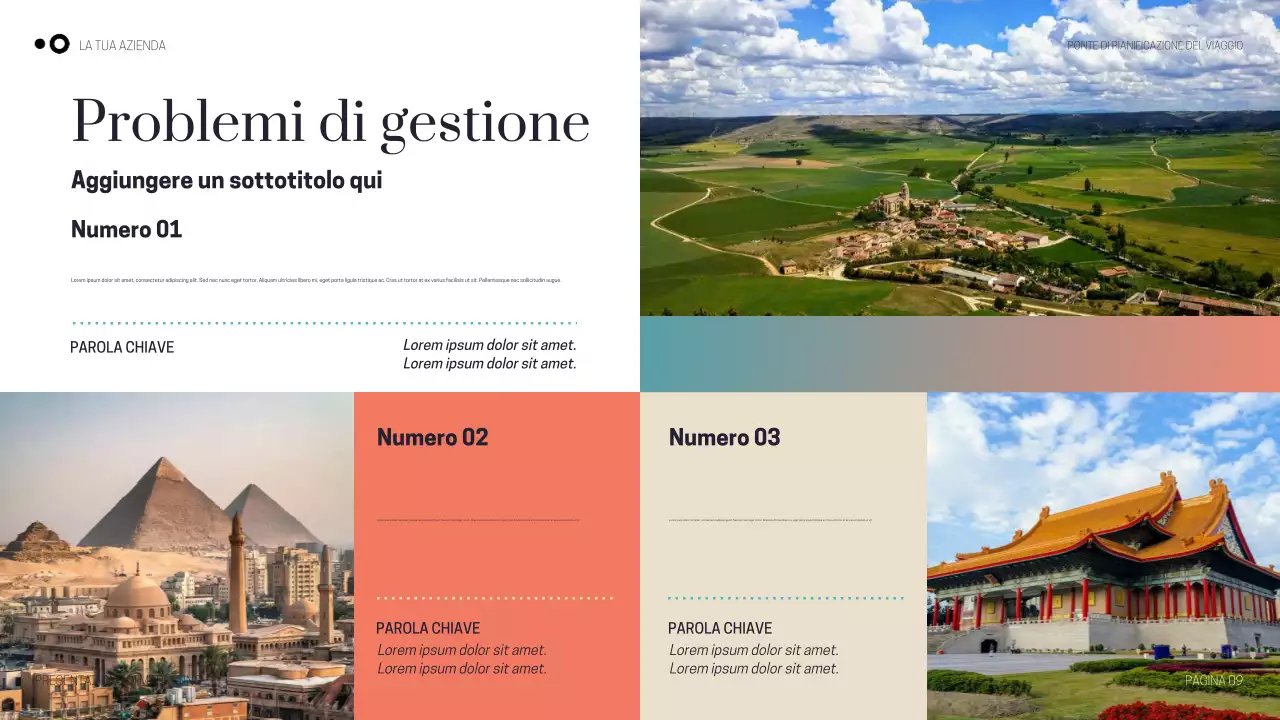 Presentazione di viaggio moderna viola