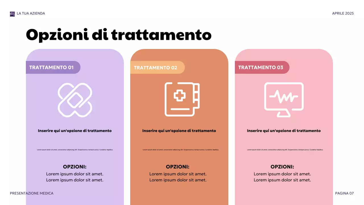 Presentazione medica moderna viola
