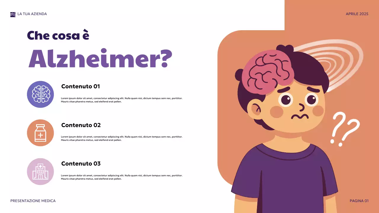 Presentazione medica moderna viola